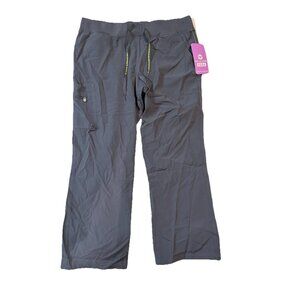 Med Couture Activate Yoga Quick Dry Stretch Women's Scrub Pants -Large - Pewter